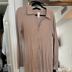 H&M Long sleeve ribbed dress